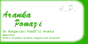 aranka pomazi business card